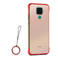 Coque Antichocs Rigide Transparente Crystal Etui Housse H01 pour Huawei Mate 30 Lite Rouge