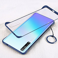 Coque Antichocs Rigide Transparente Crystal Etui Housse H01 pour Huawei P smart S Bleu
