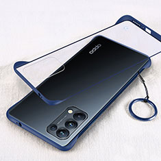 Coque Antichocs Rigide Transparente Crystal Etui Housse H01 pour Oppo Find X3 Lite 5G Bleu
