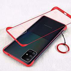 Coque Antichocs Rigide Transparente Crystal Etui Housse H01 pour Samsung Galaxy A71 5G Rouge