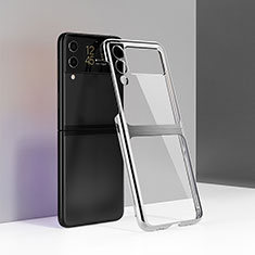 Coque Antichocs Rigide Transparente Crystal Etui Housse H01 pour Samsung Galaxy Z Flip3 5G Argent