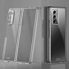 Coque Antichocs Rigide Transparente Crystal Etui Housse H01 pour Samsung Galaxy Z Fold2 5G Argent