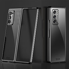 Coque Antichocs Rigide Transparente Crystal Etui Housse H01 pour Samsung Galaxy Z Fold2 5G Noir