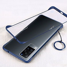 Coque Antichocs Rigide Transparente Crystal Etui Housse H01 pour Vivo X60T 5G Bleu
