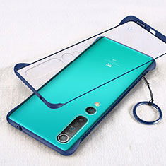 Coque Antichocs Rigide Transparente Crystal Etui Housse H01 pour Xiaomi Mi 10 Bleu