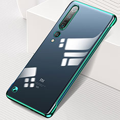 Coque Antichocs Rigide Transparente Crystal Etui Housse H01 pour Xiaomi Mi 10 Pro Vert