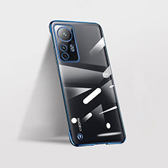 Coque Antichocs Rigide Transparente Crystal Etui Housse H01 pour Xiaomi Mi 12S 5G Bleu