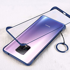 Coque Antichocs Rigide Transparente Crystal Etui Housse H01 pour Xiaomi Redmi 10X Pro 5G Bleu
