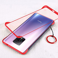 Coque Antichocs Rigide Transparente Crystal Etui Housse H01 pour Xiaomi Redmi 10X Pro 5G Rouge
