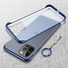 Coque Antichocs Rigide Transparente Crystal Etui Housse H02 pour Apple iPhone 13 Pro Max Bleu