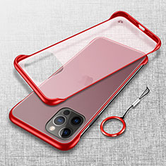 Coque Antichocs Rigide Transparente Crystal Etui Housse H02 pour Apple iPhone 13 Pro Rouge