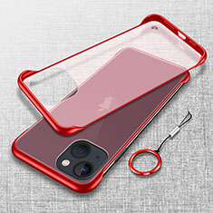 Coque Antichocs Rigide Transparente Crystal Etui Housse H02 pour Apple iPhone 13 Rouge