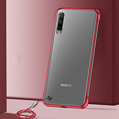 Coque Antichocs Rigide Transparente Crystal Etui Housse H02 pour Huawei Honor 9X Pro Rouge