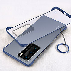 Coque Antichocs Rigide Transparente Crystal Etui Housse H02 pour Huawei P40 Bleu
