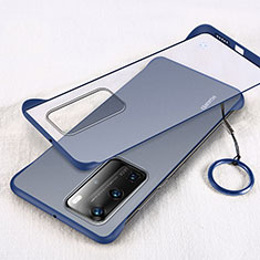 Coque Antichocs Rigide Transparente Crystal Etui Housse H02 pour Huawei P40 Pro Bleu