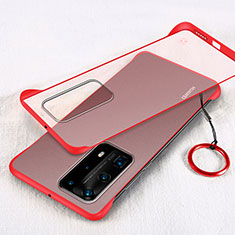 Coque Antichocs Rigide Transparente Crystal Etui Housse H02 pour Huawei P40 Pro+ Plus Rouge