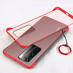 Coque Antichocs Rigide Transparente Crystal Etui Housse H02 pour Huawei P40 Pro Rouge