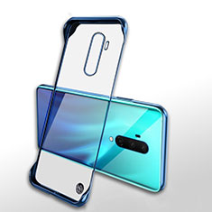 Coque Antichocs Rigide Transparente Crystal Etui Housse H02 pour OnePlus 7T Pro 5G Bleu