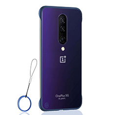 Coque Antichocs Rigide Transparente Crystal Etui Housse H02 pour OnePlus 8 Bleu