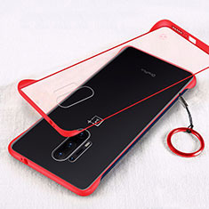 Coque Antichocs Rigide Transparente Crystal Etui Housse H02 pour OnePlus 8 Pro Rouge