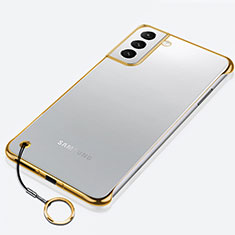 Coque Antichocs Rigide Transparente Crystal Etui Housse H02 pour Samsung Galaxy S23 Plus 5G Or