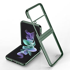 Coque Antichocs Rigide Transparente Crystal Etui Housse H02 pour Samsung Galaxy Z Flip4 5G Vert
