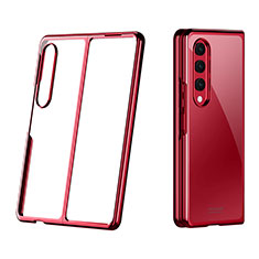 Coque Antichocs Rigide Transparente Crystal Etui Housse H02 pour Samsung Galaxy Z Fold4 5G Rouge