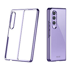 Coque Antichocs Rigide Transparente Crystal Etui Housse H02 pour Samsung Galaxy Z Fold4 5G Violet
