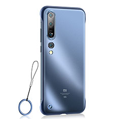 Coque Antichocs Rigide Transparente Crystal Etui Housse H02 pour Xiaomi Mi 10 Pro Bleu