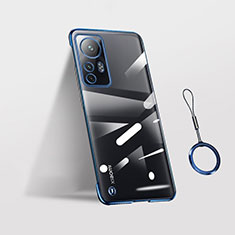 Coque Antichocs Rigide Transparente Crystal Etui Housse H02 pour Xiaomi Mi 12S 5G Bleu