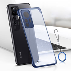 Coque Antichocs Rigide Transparente Crystal Etui Housse H02 pour Xiaomi Mi 12T 5G Bleu
