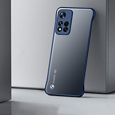 Coque Antichocs Rigide Transparente Crystal Etui Housse H02 pour Xiaomi Redmi Note 11 Pro+ Plus 5G Bleu