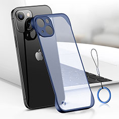 Coque Antichocs Rigide Transparente Crystal Etui Housse H03 pour Apple iPhone 13 Mini Bleu
