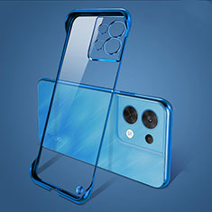 Coque Antichocs Rigide Transparente Crystal Etui Housse H03 pour Oppo Reno9 Pro+ Plus 5G Bleu