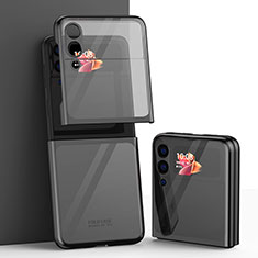 Coque Antichocs Rigide Transparente Crystal Etui Housse H03 pour Samsung Galaxy Z Flip3 5G Noir