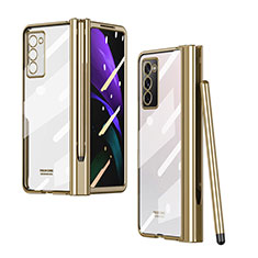 Coque Antichocs Rigide Transparente Crystal Etui Housse H03 pour Samsung Galaxy Z Fold2 5G Or