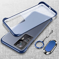 Coque Antichocs Rigide Transparente Crystal Etui Housse H03 pour Xiaomi Mi 12T Pro 5G Bleu