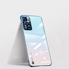 Coque Antichocs Rigide Transparente Crystal Etui Housse H03 pour Xiaomi Redmi Note 11 Pro+ Plus 5G Bleu