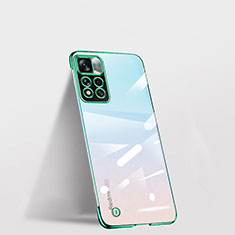 Coque Antichocs Rigide Transparente Crystal Etui Housse H03 pour Xiaomi Redmi Note 11 Pro+ Plus 5G Vert