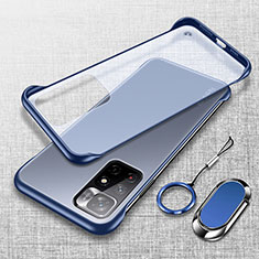 Coque Antichocs Rigide Transparente Crystal Etui Housse H03 pour Xiaomi Redmi Note 11T 5G Bleu