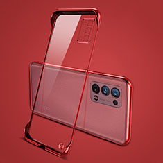 Coque Antichocs Rigide Transparente Crystal Etui Housse H04 pour Oppo Reno6 Pro+ Plus 5G Rouge