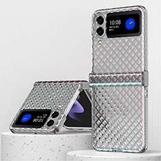 Coque Antichocs Rigide Transparente Crystal Etui Housse H04 pour Samsung Galaxy Z Flip3 5G Gris