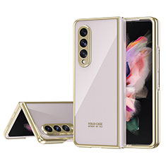 Coque Antichocs Rigide Transparente Crystal Etui Housse H04 pour Samsung Galaxy Z Fold3 5G Or