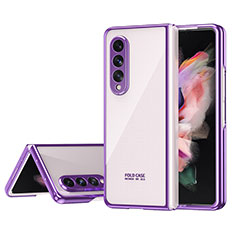 Coque Antichocs Rigide Transparente Crystal Etui Housse H04 pour Samsung Galaxy Z Fold3 5G Violet