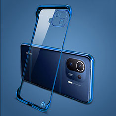 Coque Antichocs Rigide Transparente Crystal Etui Housse H04 pour Xiaomi Mi 11 Pro 5G Bleu