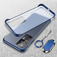 Coque Antichocs Rigide Transparente Crystal Etui Housse H04 pour Xiaomi Mi 12T Pro 5G Bleu
