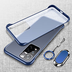 Coque Antichocs Rigide Transparente Crystal Etui Housse H04 pour Xiaomi Redmi Note 11 Pro+ Plus 5G Bleu