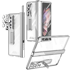 Coque Antichocs Rigide Transparente Crystal Etui Housse H05 pour Samsung Galaxy Z Fold3 5G Argent
