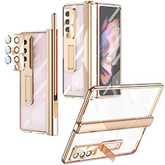Coque Antichocs Rigide Transparente Crystal Etui Housse H05 pour Samsung Galaxy Z Fold3 5G Or