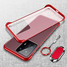 Coque Antichocs Rigide Transparente Crystal Etui Housse H05 pour Xiaomi Mi Mix 4 5G Rouge
